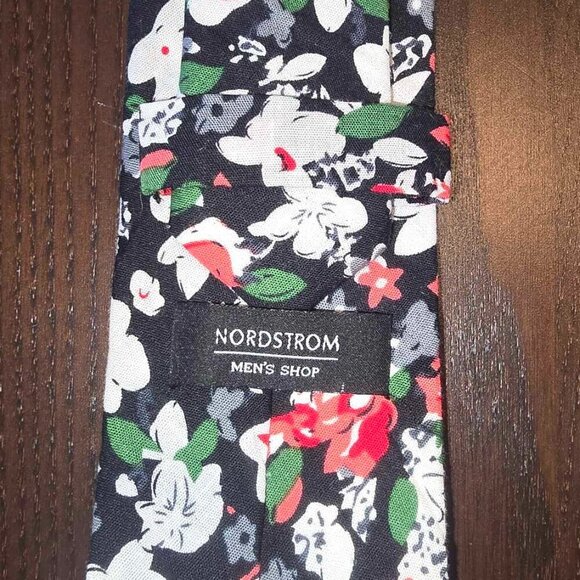 Nordstrom Men's Shop Floral Skinny Tie - Picture 3 of 6